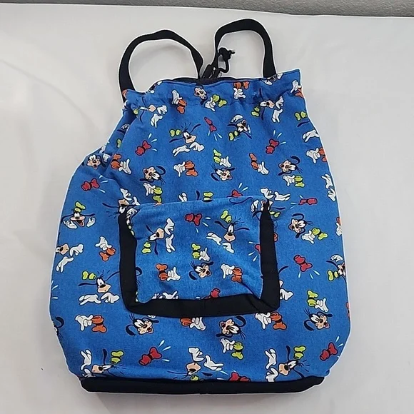 Handmade Hand Crafted Fabric Large Disney Goofy Drawstring  Backpack Goofy Drawstring Backpack - Etsy main image 2